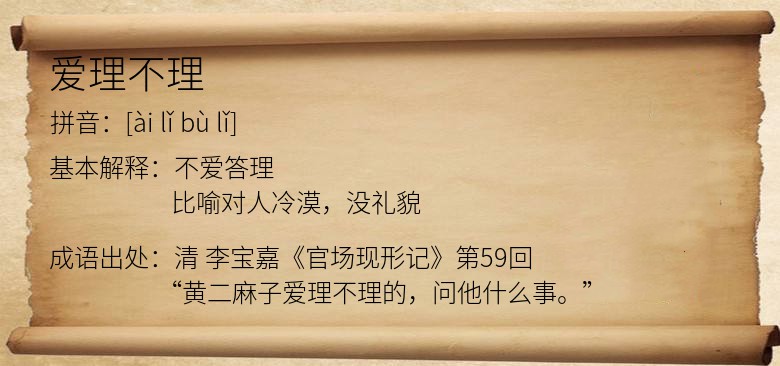 爱理不理