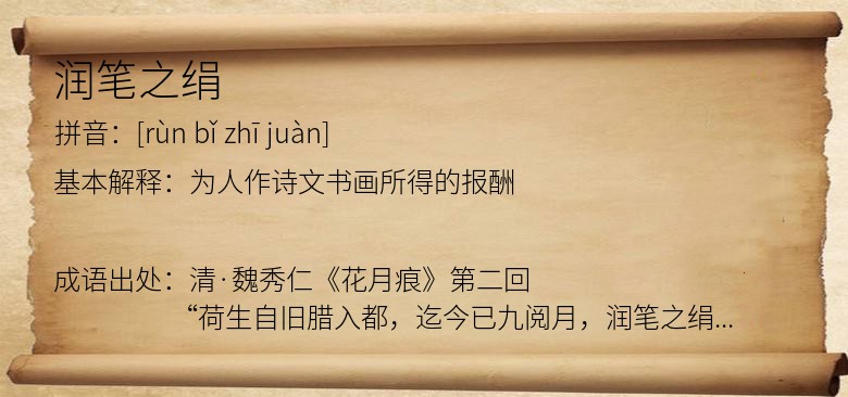 润笔之绢