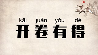 开卷有得