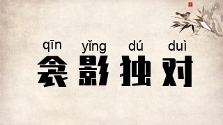 衾影独对