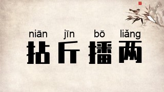 拈斤播两