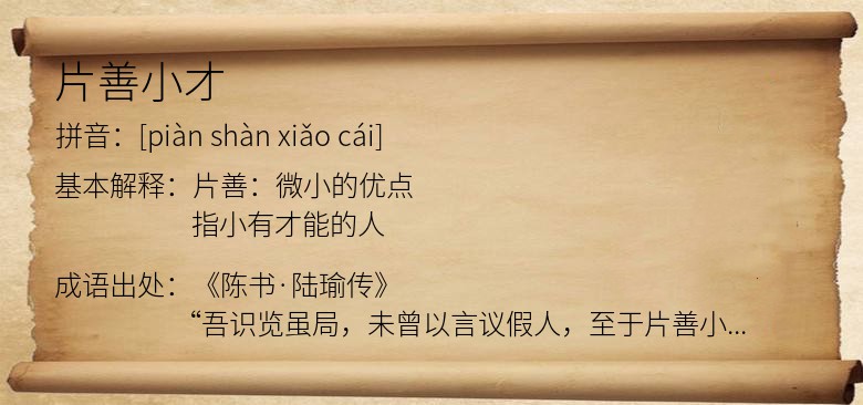 片善小才