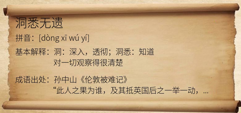 洞悉无遗