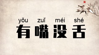 有嘴没舌