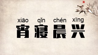 宵寝晨兴