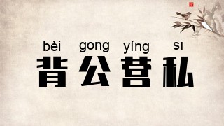 背公营私