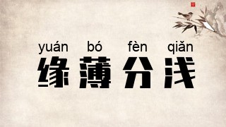 缘薄分浅
