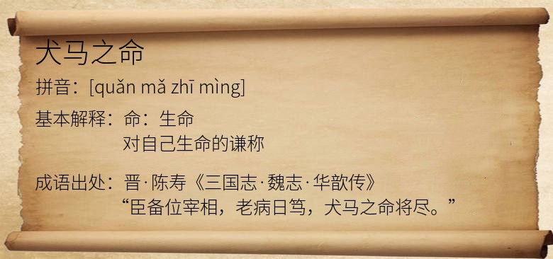 犬马之命
