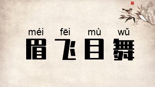 眉飞目舞