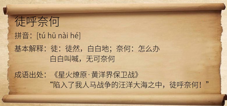 徒呼奈何