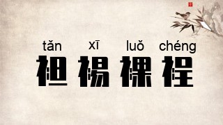 袒裼裸裎