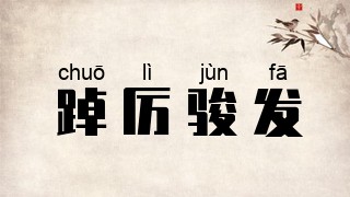 踔厉骏发