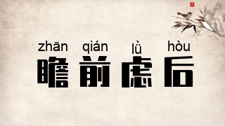 瞻前虑后