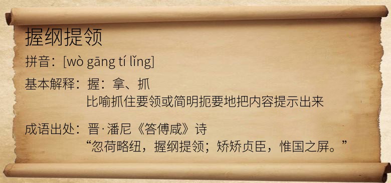 握纲提领