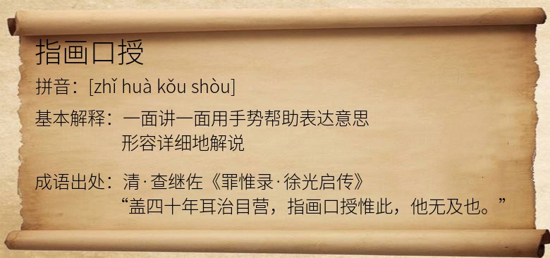 指画口授