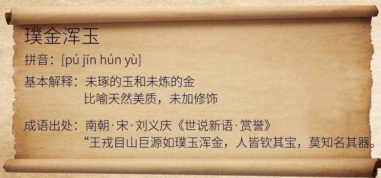 璞金浑玉