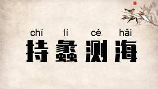 持蠡测海