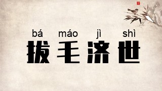 拔毛济世