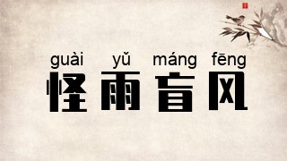 怪雨盲风