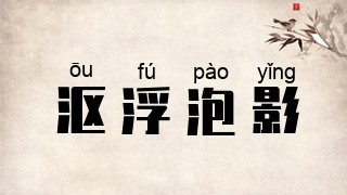 沤浮泡影