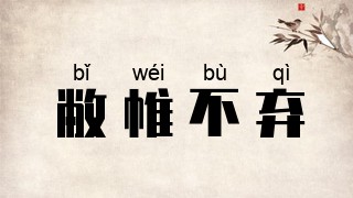 敝帷不弃