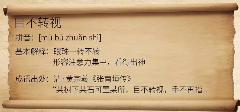 目不转视