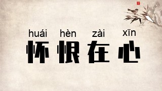 怀恨在心