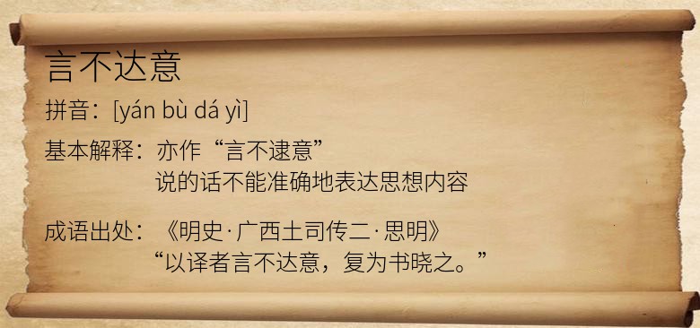 言不达意