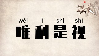 唯利是视