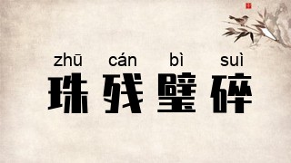 珠残璧碎