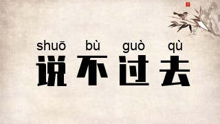 说不过去
