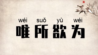 唯所欲为