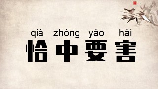 恰中要害