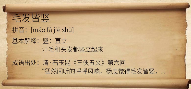 毛发皆竖