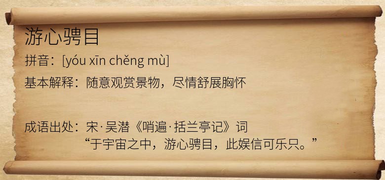 游心骋目