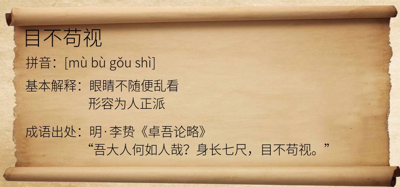 目不苟视