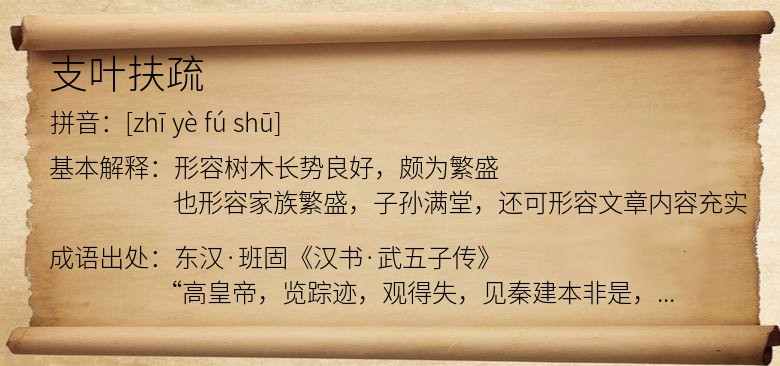 支叶扶疏