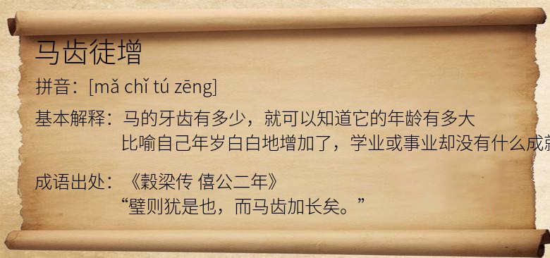 马齿徒增