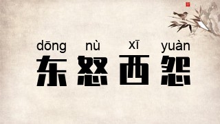 东怒西怨
