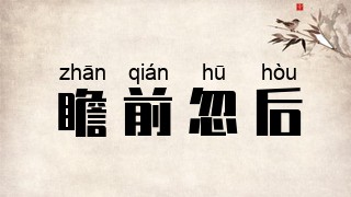 瞻前忽后