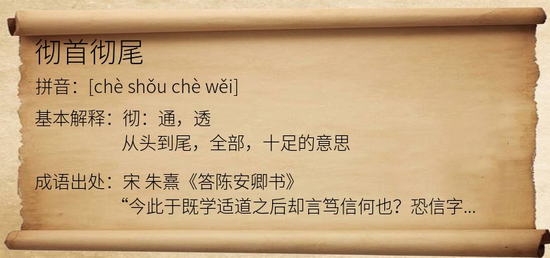 彻首彻尾
