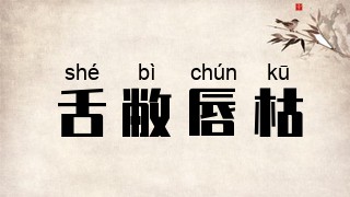 舌敝唇枯