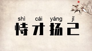 恃才扬己