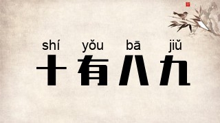 十有八九