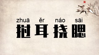 挝耳挠腮