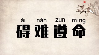 碍难遵命