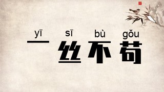 一丝不苟