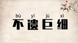 不遗巨细