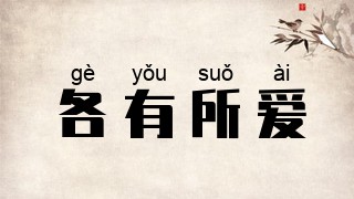 各有所爱
