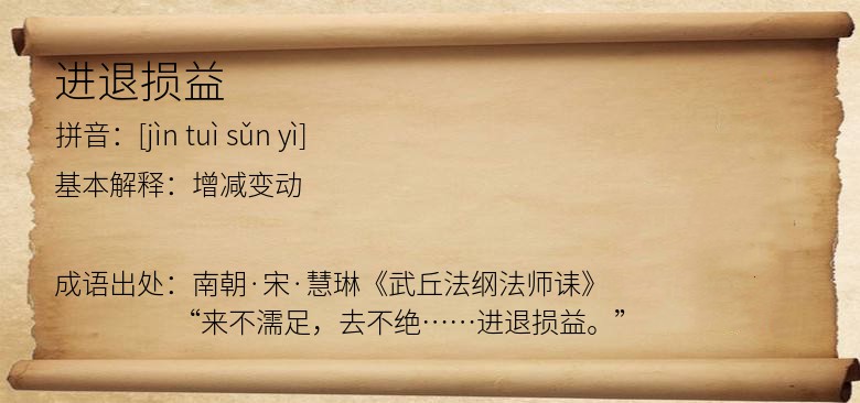 进退损益